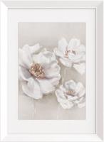 Falikép 50x70 cm, fehér virágok - PAVOTS BLANCS - Butopêa
